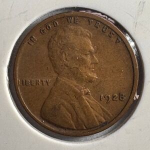 1928 Lincoln Wheat Cent Penny US Small Cent Philadelphia Mint No Mint Mark 0219